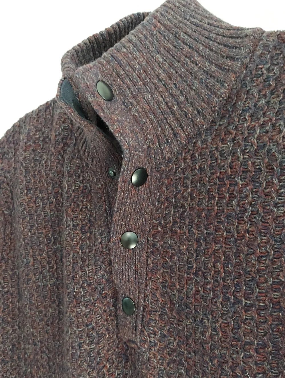 Banana Republic Sweater, Size L, Wool, Eggplant Purple Heather Knit